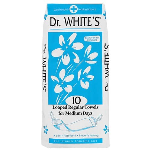 Sanitary Towels Dr Whites Reg Looped 10 Clinihealth